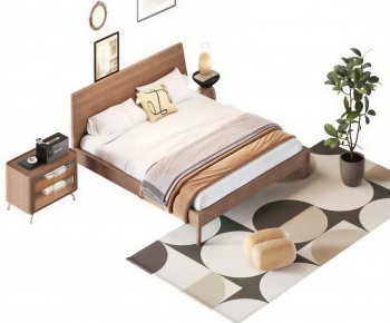 Modern Double Bed-ID:942248112