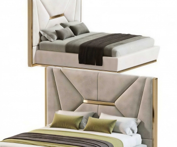 Modern Double Bed-ID:743227962