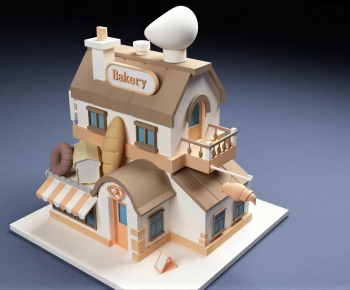 Modern Cartoon House-ID:875902895