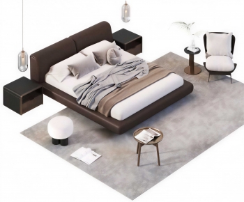 Modern Double Bed-ID:239206081