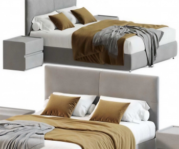 Modern Double Bed-ID:809278962