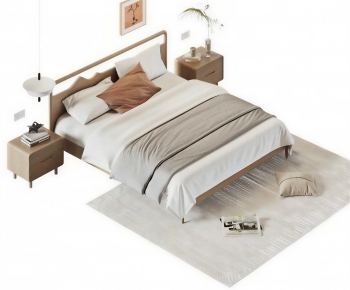 Modern Double Bed-ID:872332103