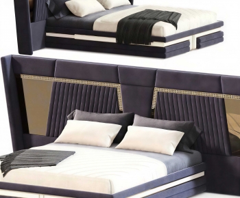 Modern Double Bed-ID:905625102