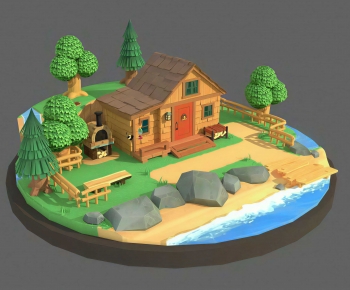 Modern Cartoon House-ID:623723986