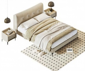 Modern Double Bed-ID:933145056