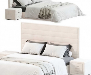 Modern Double Bed-ID:380884891