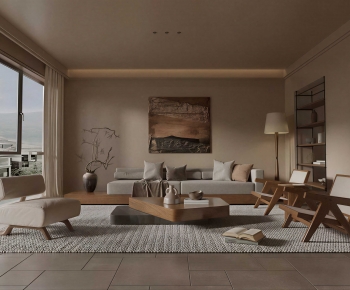 Wabi-sabi Style A Living Room-ID:675607925