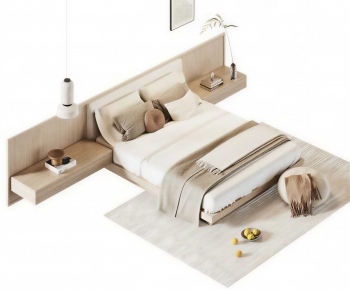 Modern Double Bed-ID:388209893
