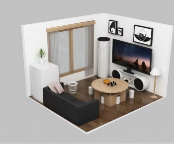 Modern A Living Room-ID:491209986