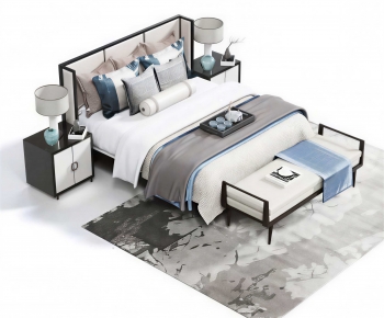 New Chinese Style Double Bed-ID:378260621