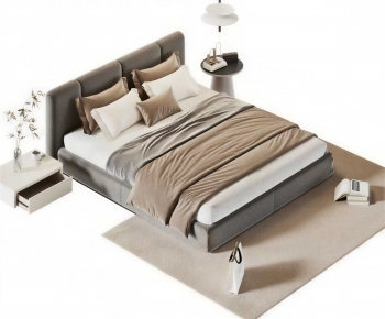 Modern Double Bed-ID:544081934