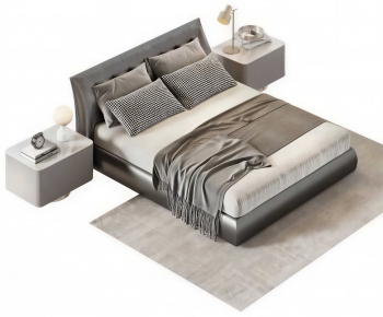 Modern Double Bed-ID:689292915