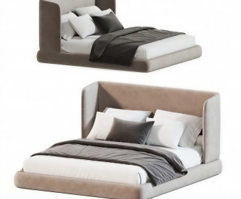 Modern Double Bed-ID:604557993
