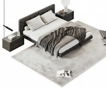 Modern Double Bed-ID:165619923