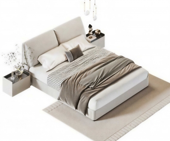 Modern Double Bed-ID:687074904
