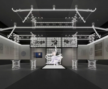 New Chinese Style Exhibition Hall-ID:767669929