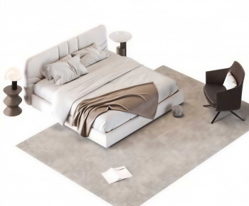 Modern Double Bed-ID:500514036