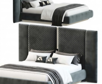 Modern Double Bed-ID:776339056