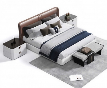 New Chinese Style Double Bed-ID:192082883