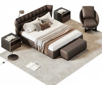 Modern Double Bed-ID:516741998