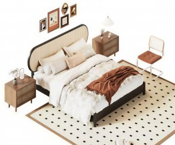 Modern Double Bed-ID:451147081