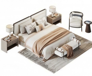 New Chinese Style Double Bed-ID:157562023