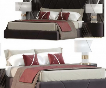 Modern Double Bed-ID:147416111