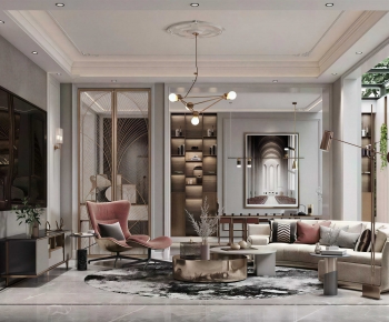 Modern A Living Room-ID:722894914