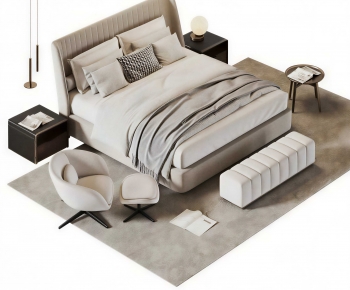 Modern Double Bed-ID:631151914
