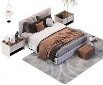 Modern Double Bed-ID:334983117