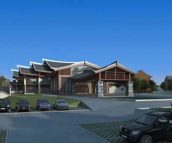 New Chinese Style Appearance Of Commercial Building-ID:538014892