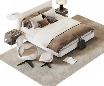 Modern Double Bed-ID:944977053