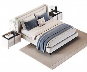 Modern Double Bed-ID:522034883