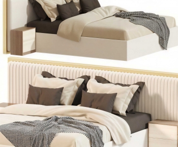 Modern Double Bed-ID:595902925