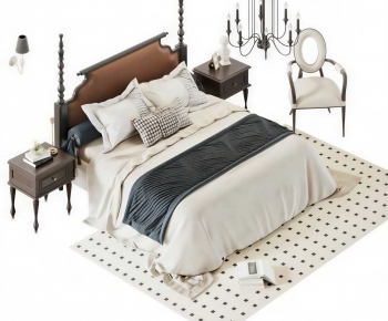 Modern Double Bed-ID:771420012