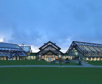 New Chinese Style Appearance Of Commercial Building-ID:369138001