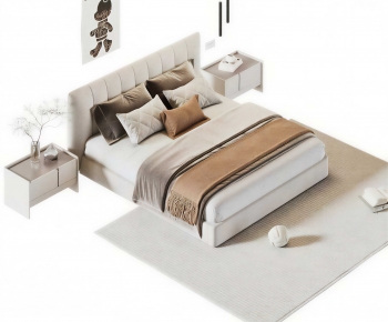 Modern Double Bed-ID:643634084