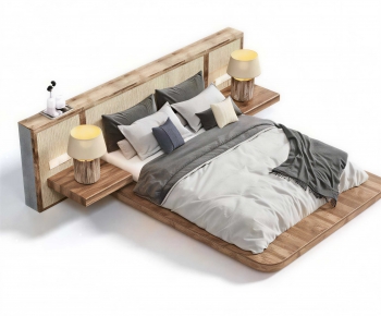 New Chinese Style Double Bed-ID:451322088