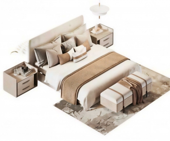 Modern Double Bed-ID:612265114