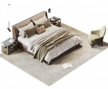 Modern Double Bed-ID:137691028