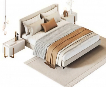Modern Double Bed-ID:809484007