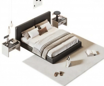 Modern Double Bed-ID:931901934