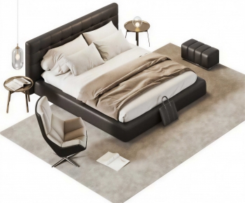 Modern Double Bed-ID:537162078