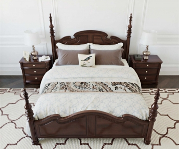American Style Double Bed-ID:147156952