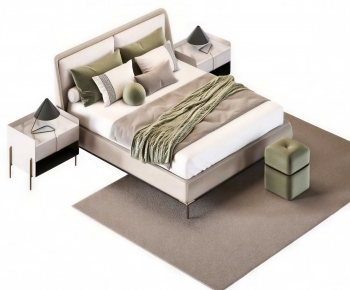 Modern Double Bed-ID:624806887