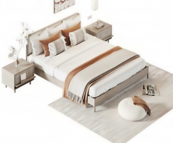 Modern Double Bed-ID:515230898