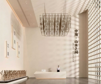 New Chinese Style Office Reception Desk-ID:535020115