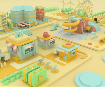 Modern Cartoon House-ID:756416082