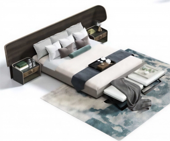New Chinese Style Double Bed-ID:130760914