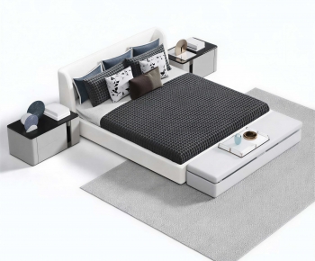 New Chinese Style Double Bed-ID:302680024